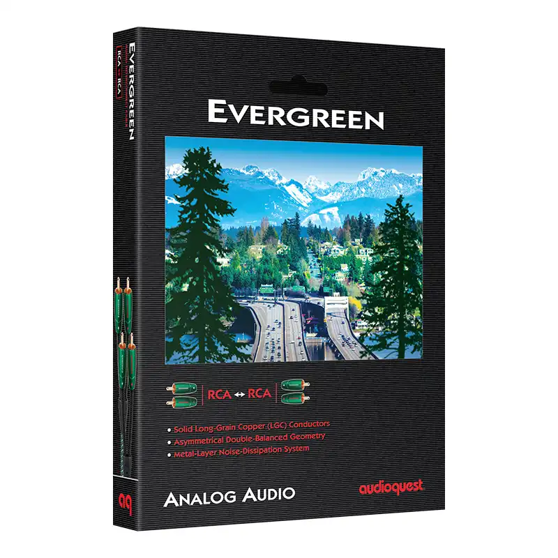 Audioquest EVERGREEN RCA to RCA Analog Audio Interconnect Cable (Open Box) - Image 2