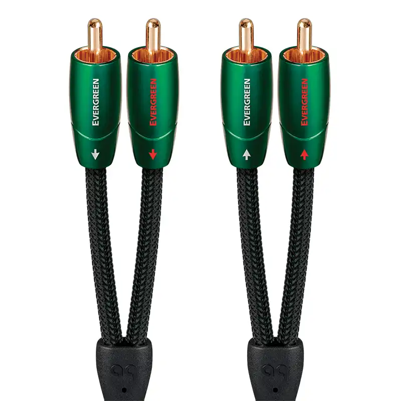 Audioquest EVERGREEN RCA to RCA Analog Audio Interconnect Cable (Open Box)