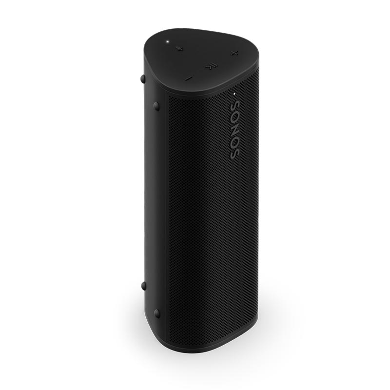 Sonos Roam 2 ultra-portable waterproof smart speaker in black — Bluetooth and Wi-Fi