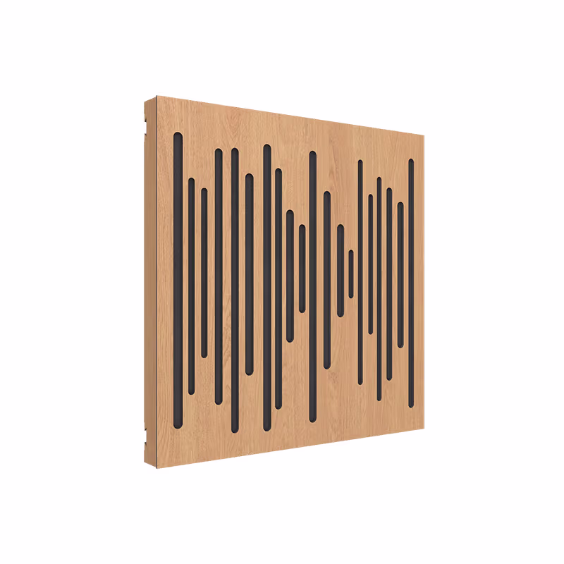 Vicoustic VicPattern Ultra Wavewood MKII acoustic panel in Natural Oak finish