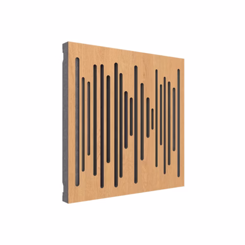 Vicoustic Wavewood Diffuser Ultra MKII panels in Natural Oak — slatted wood QRD diffuser
