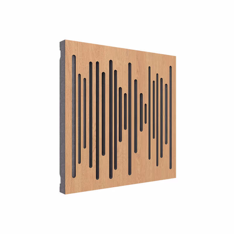 Vicoustic Wavewood Diffuser Ultra MKII in Natural Oak finish installed on a wall